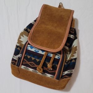 Suede backpack from Ecuador